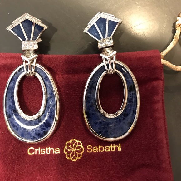 Lapis earrings - Picture 1 of 1